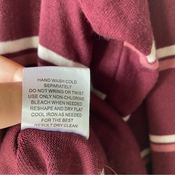 pink rose vintage striped lightweight sweater - Picture 8 of 8